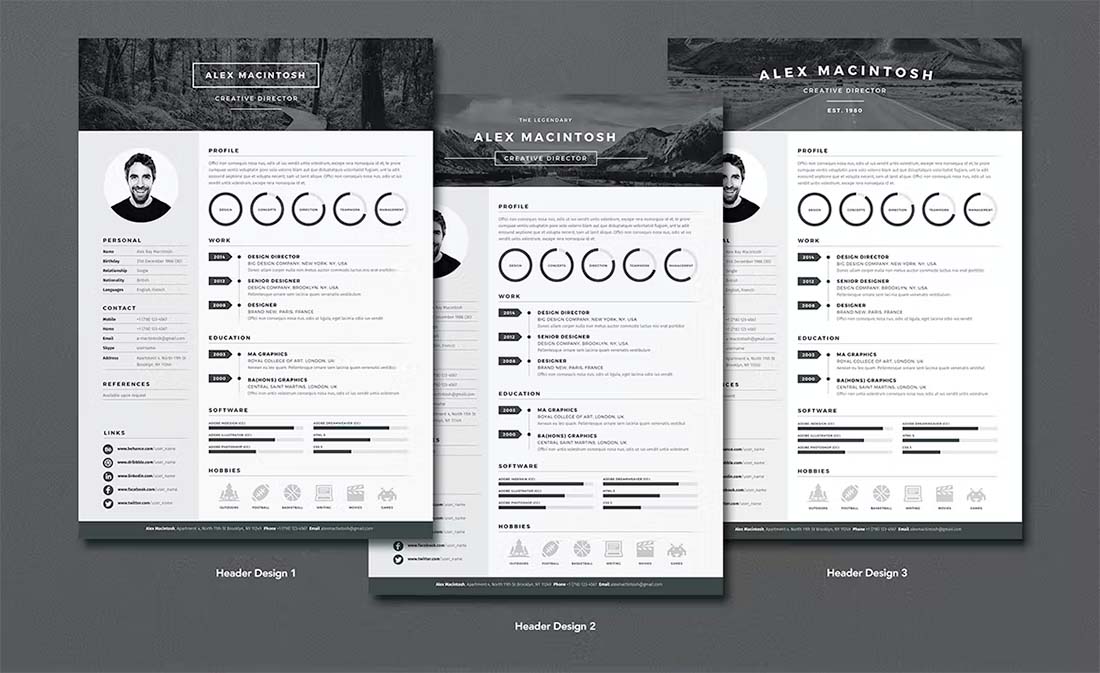 resume skills examples for designer