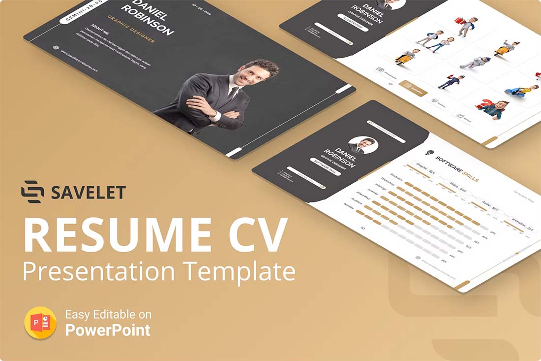 resume format in powerpoint