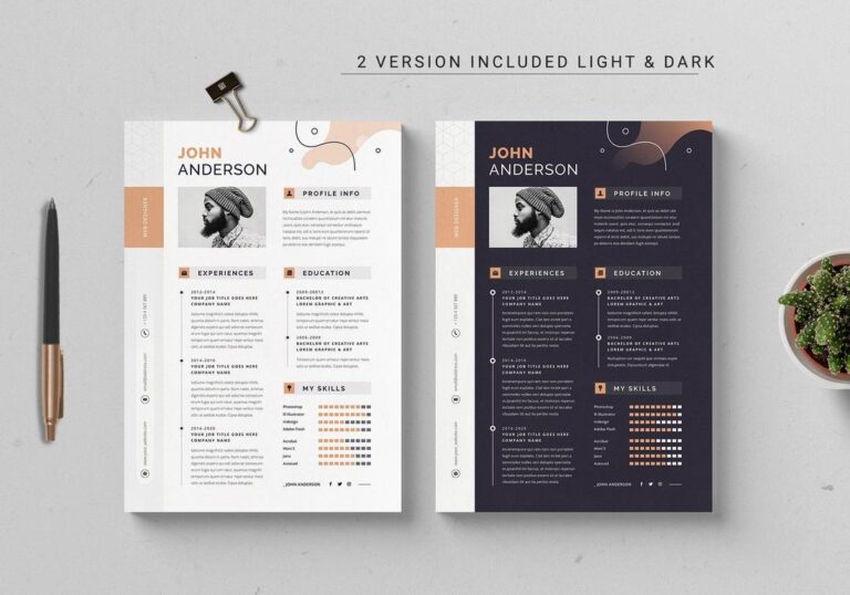 40 Stylish Resume Color Schemes - Resume Color Schemes Dark Salmon 768x538 