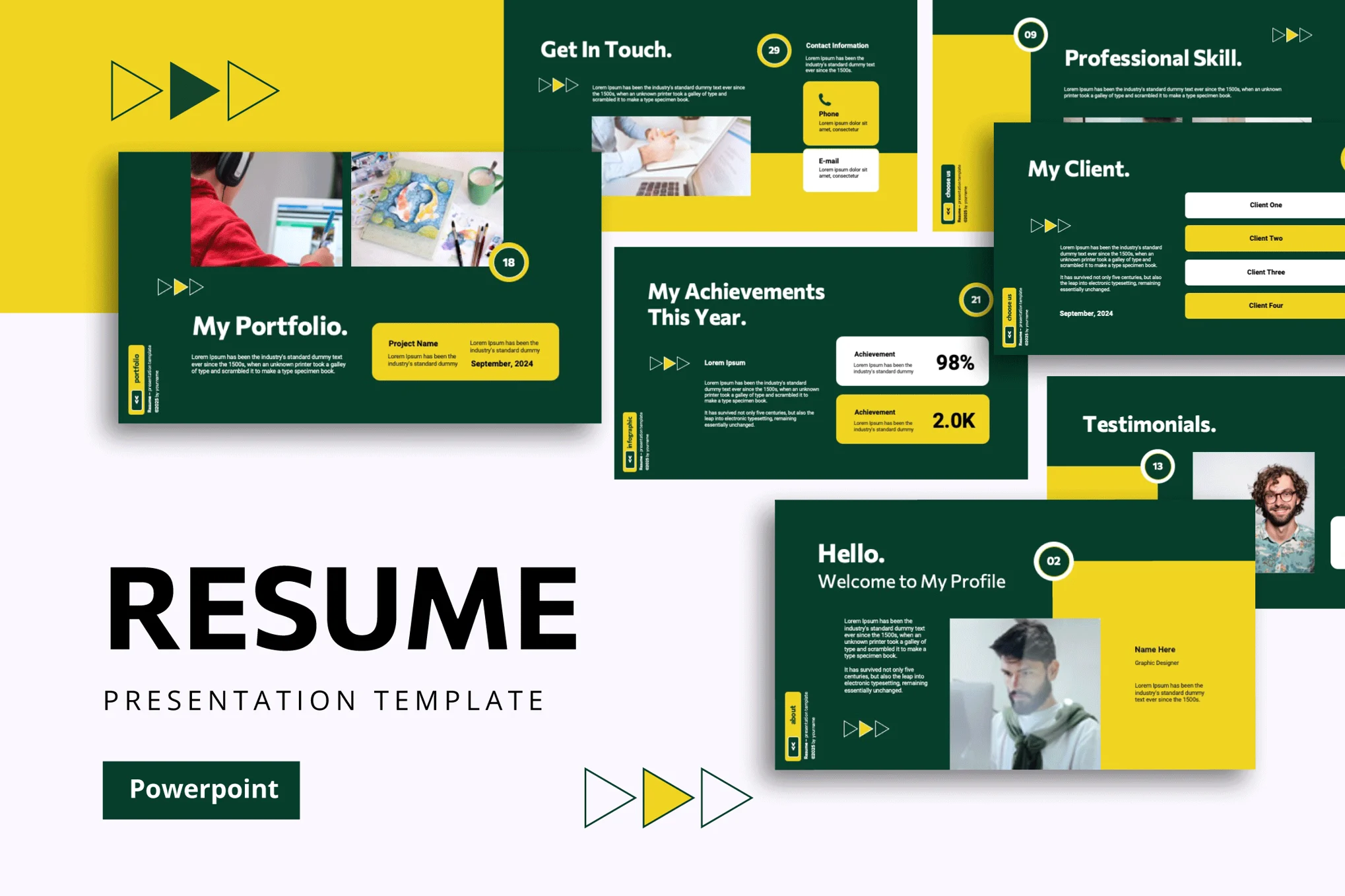 Resume Portfolio PowerPoint Template