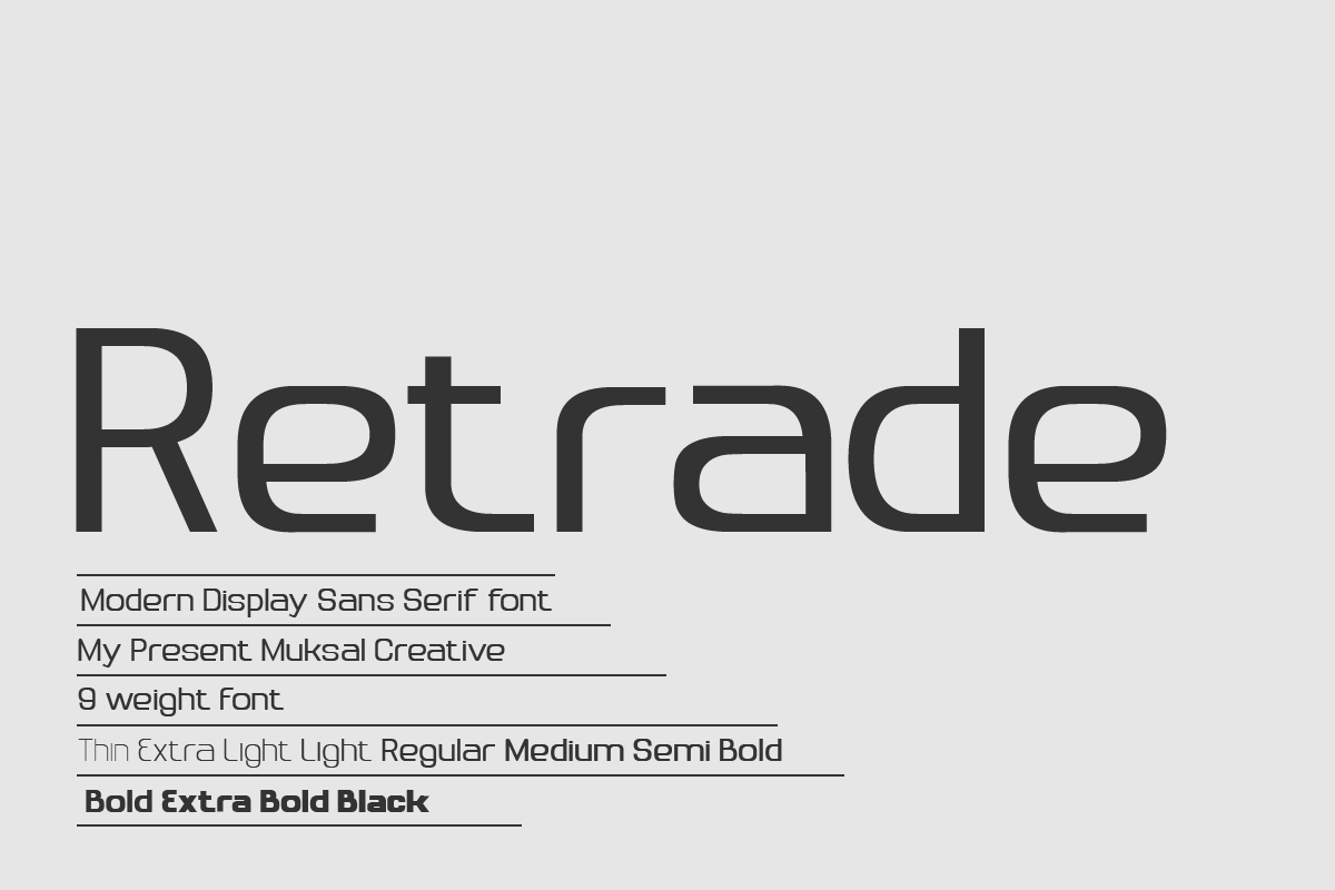 Retrade - Sleek Modern Medical Font