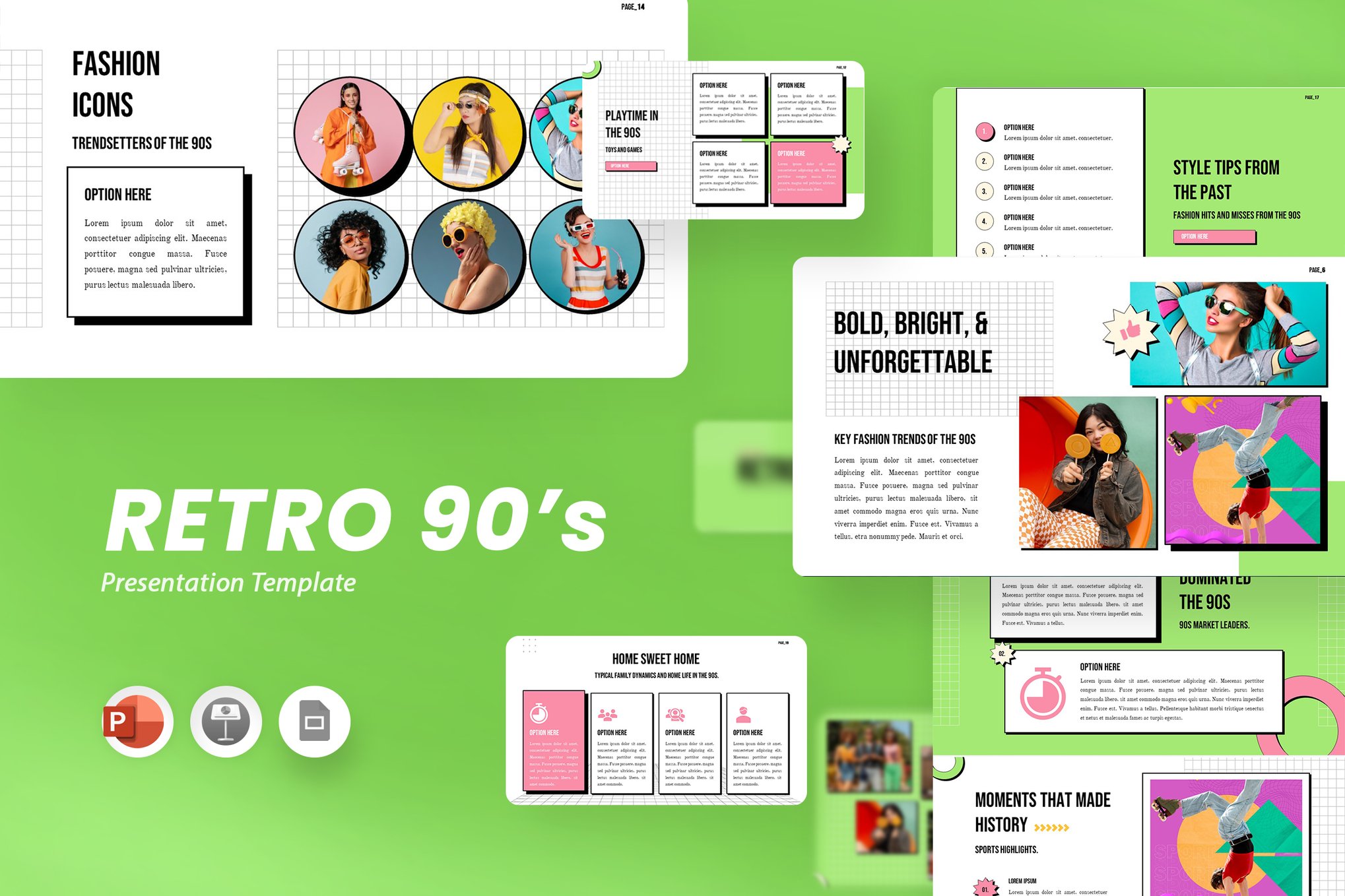Retro 90s Gallery Presentation PPT