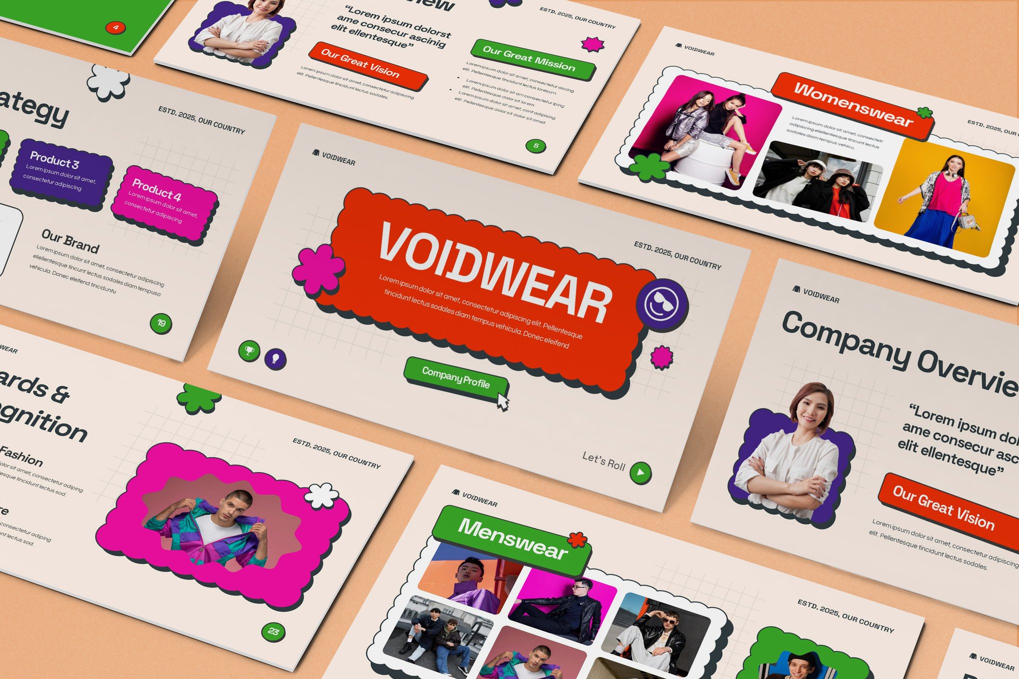Retro Colorful PowerPoint Template
