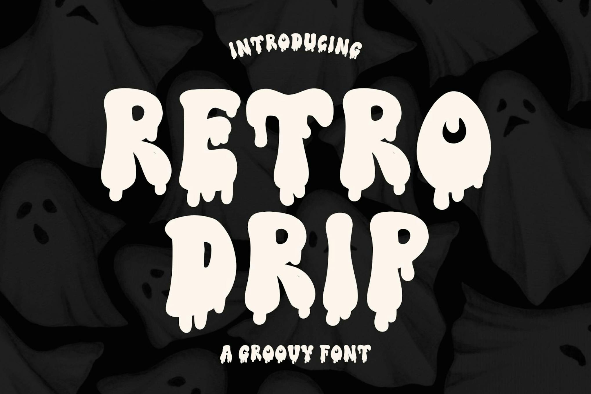 Retro Drip - Halloween Font