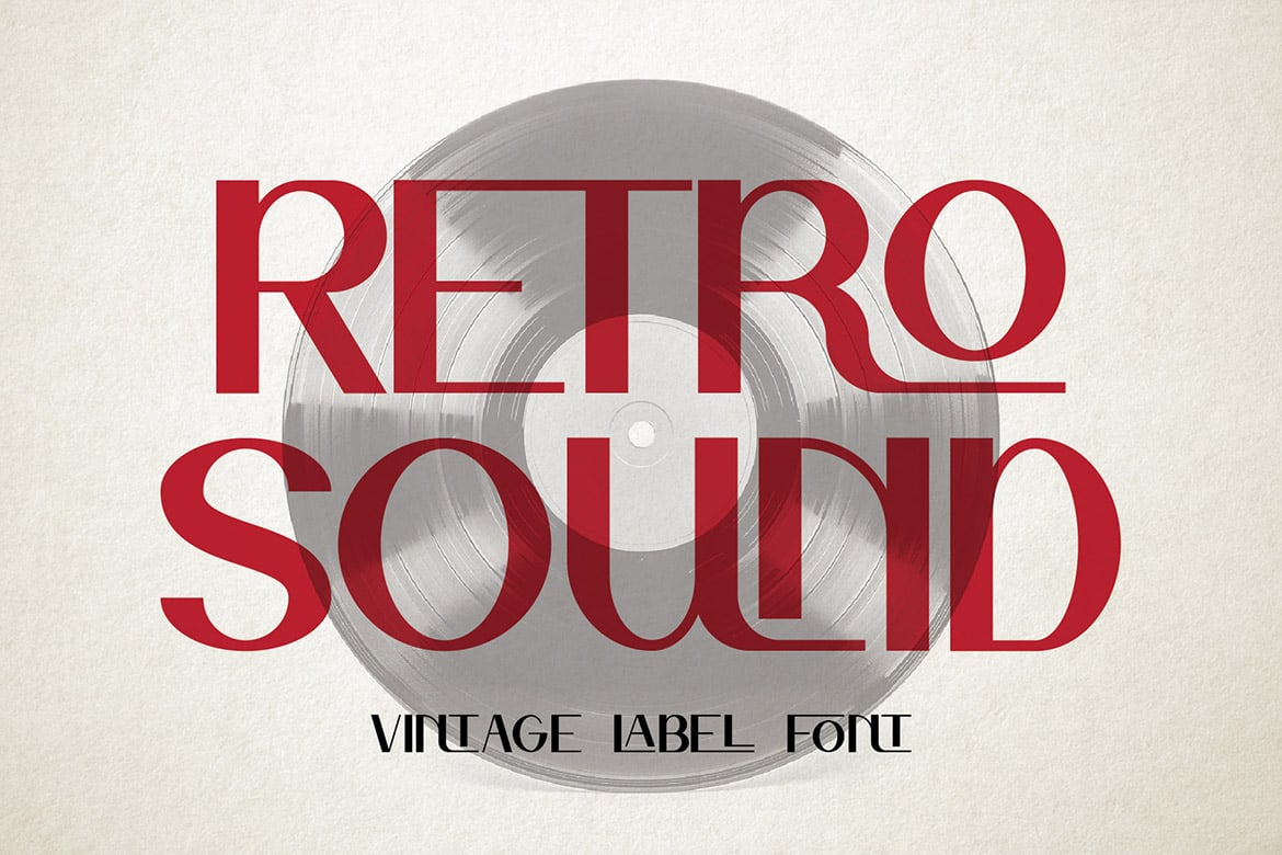 Retro Sound - Ligature Label Font