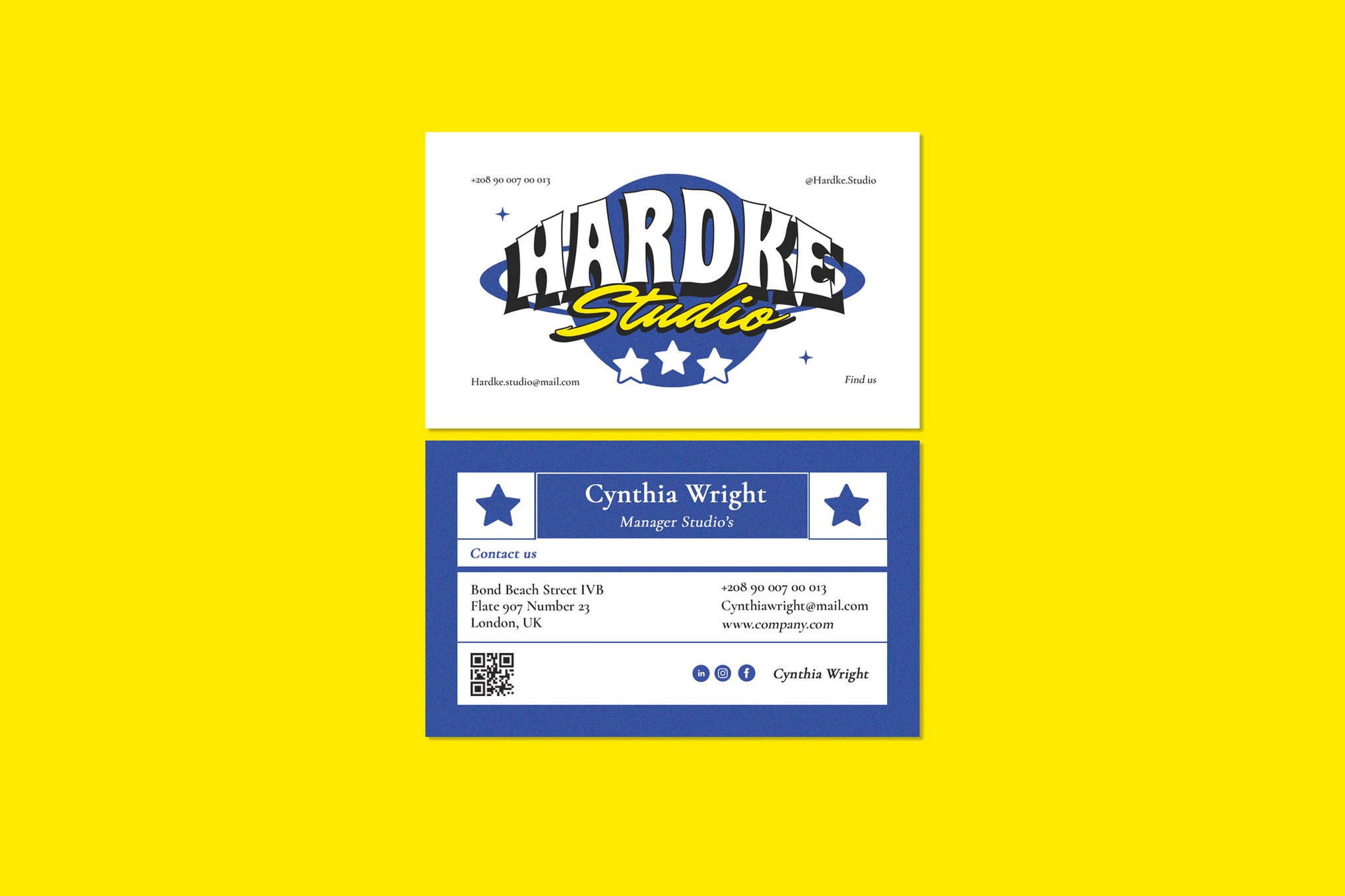 Retro Studio Business Card Template