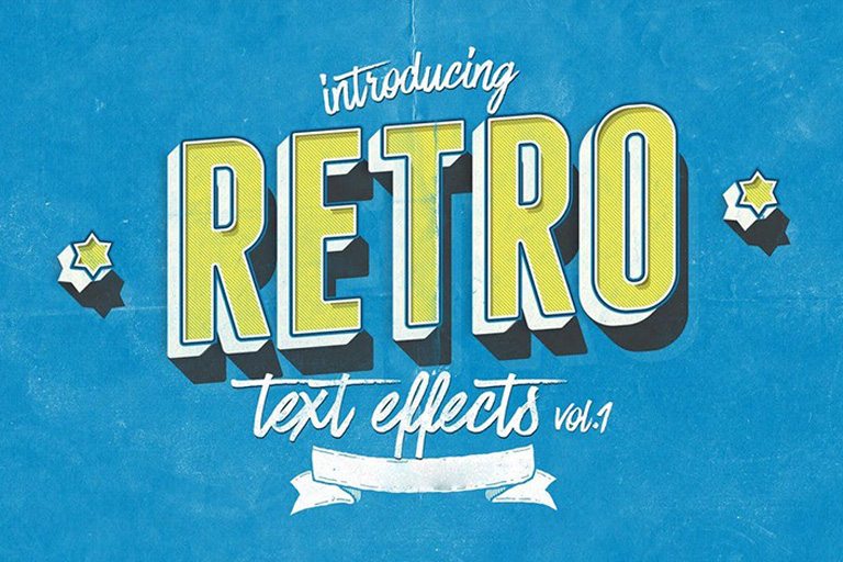 30 Best Retro Text Effects & Styles for Adobe Illustrator and Photoshop