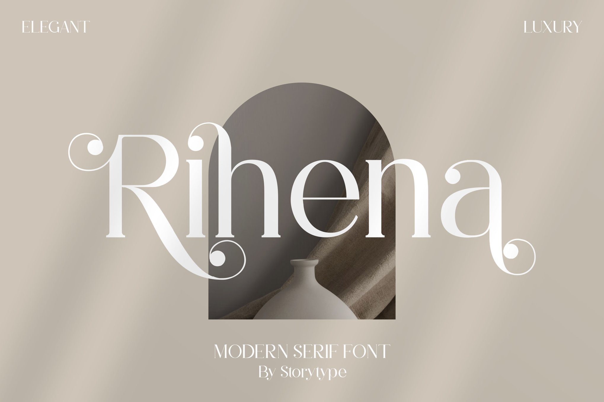 Rihena - Modern Serif Logo Font