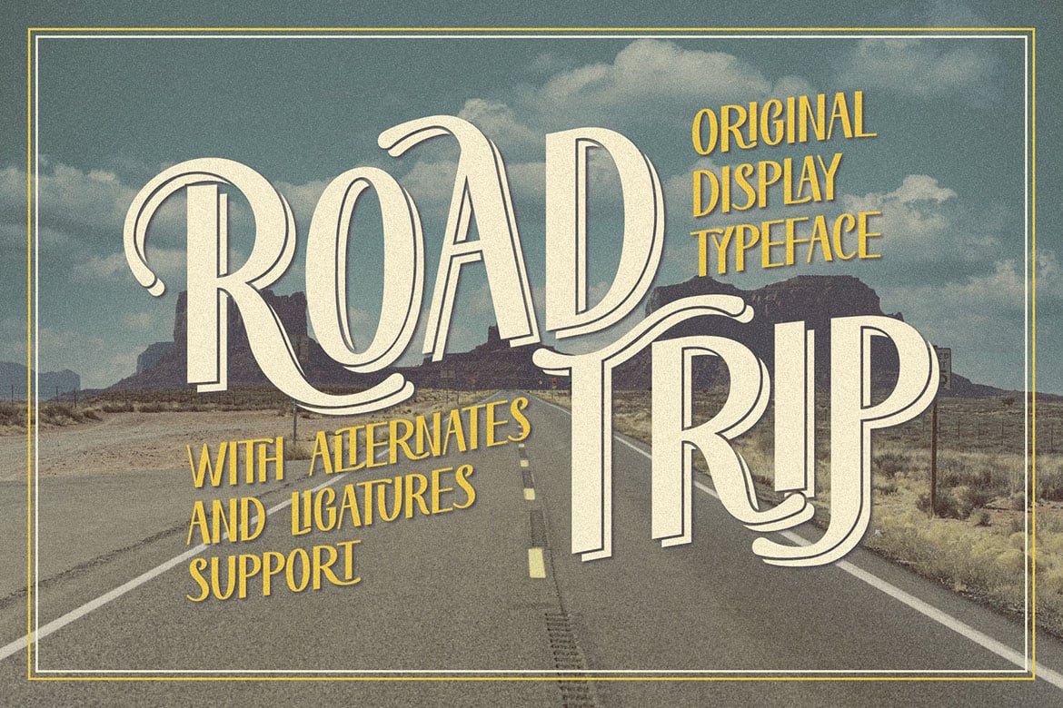 Road Trip - Retro Label Font