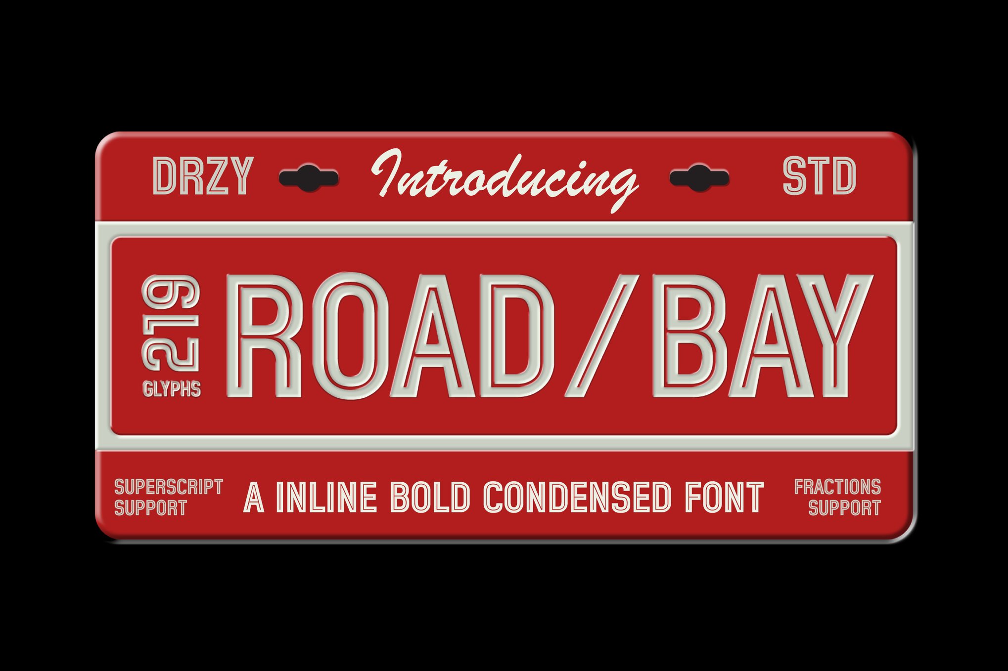 Roadbay - Bold Condensed Street Sign Font