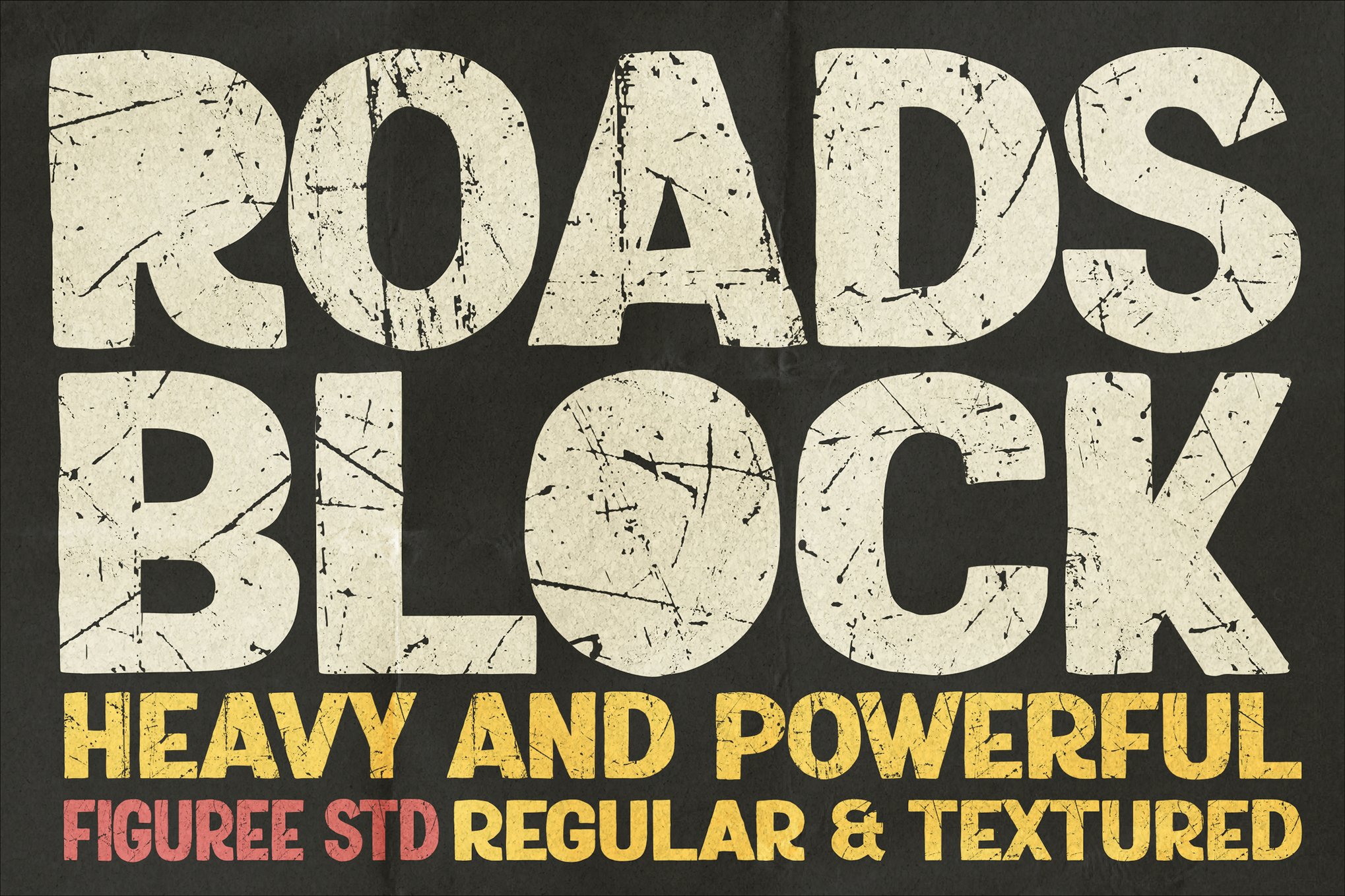Roads Block - Heavy Street Sign Font