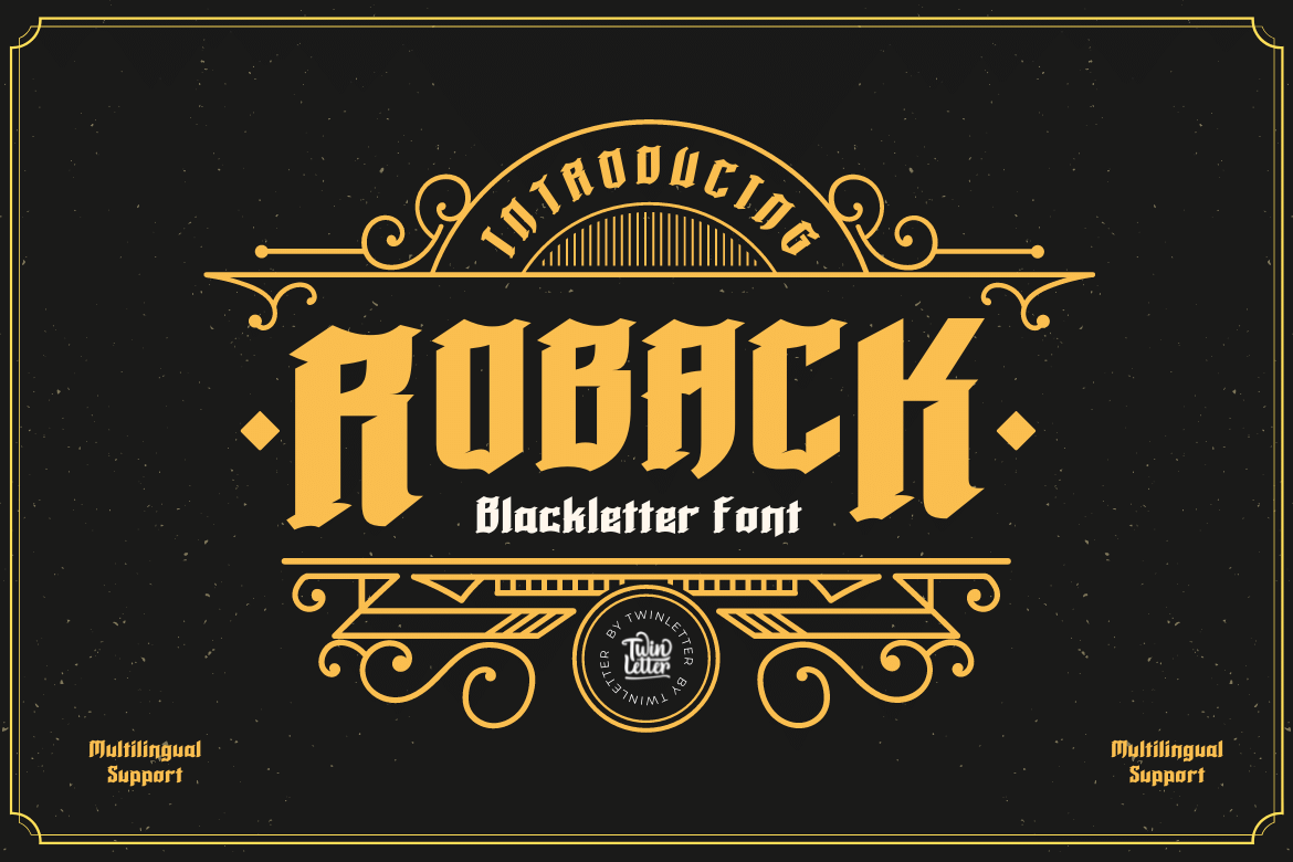 Roback - Blackletter Label Font