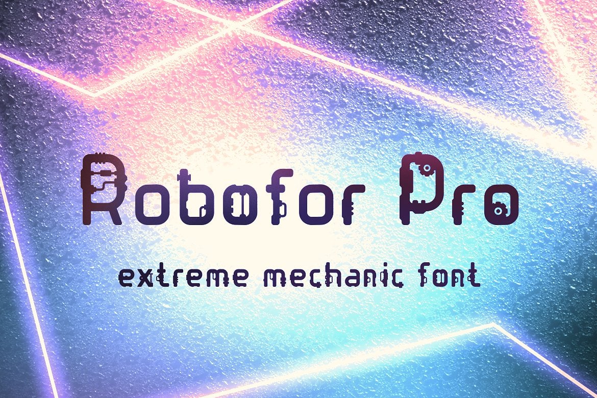 Robofor Pro - Creative Robotic Font