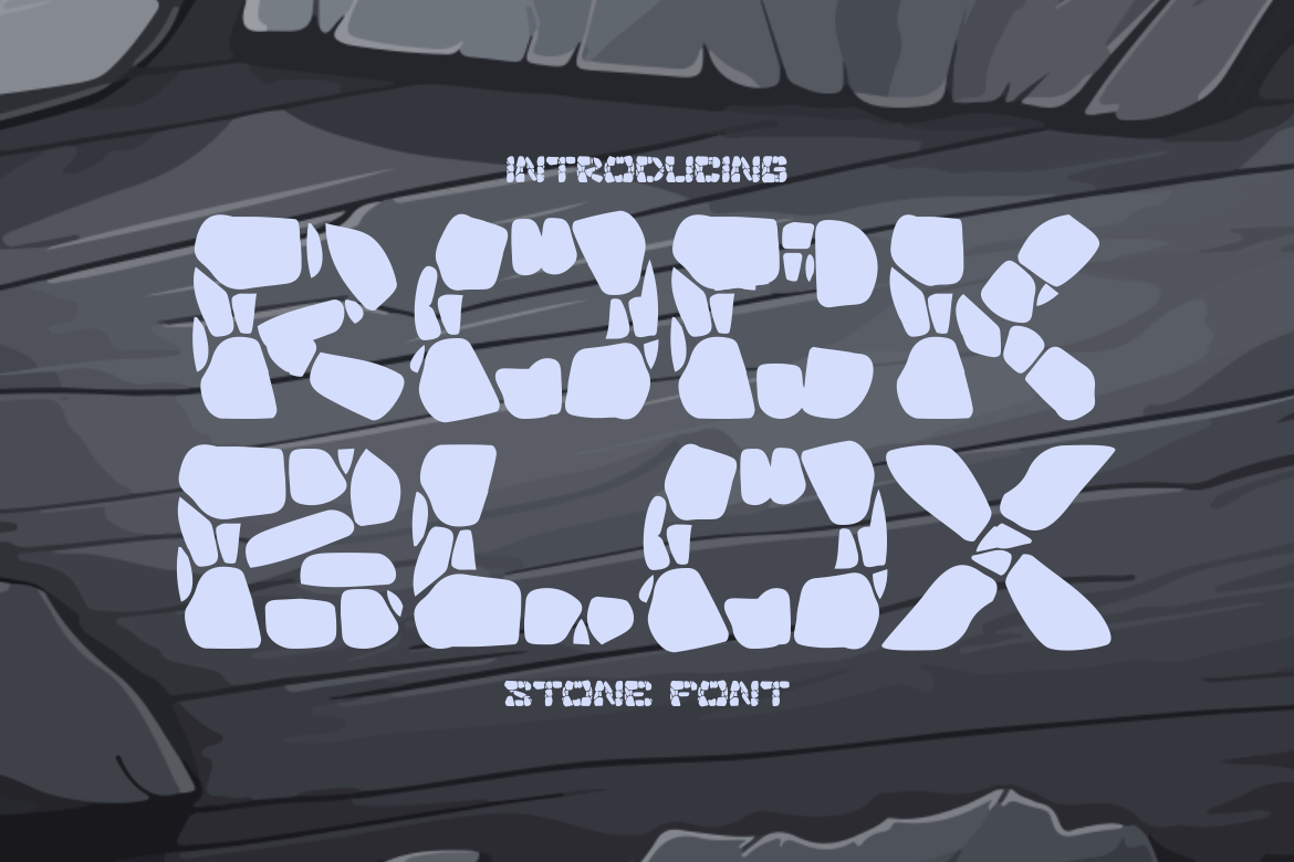 Rock Blox - Cracked Stone Font