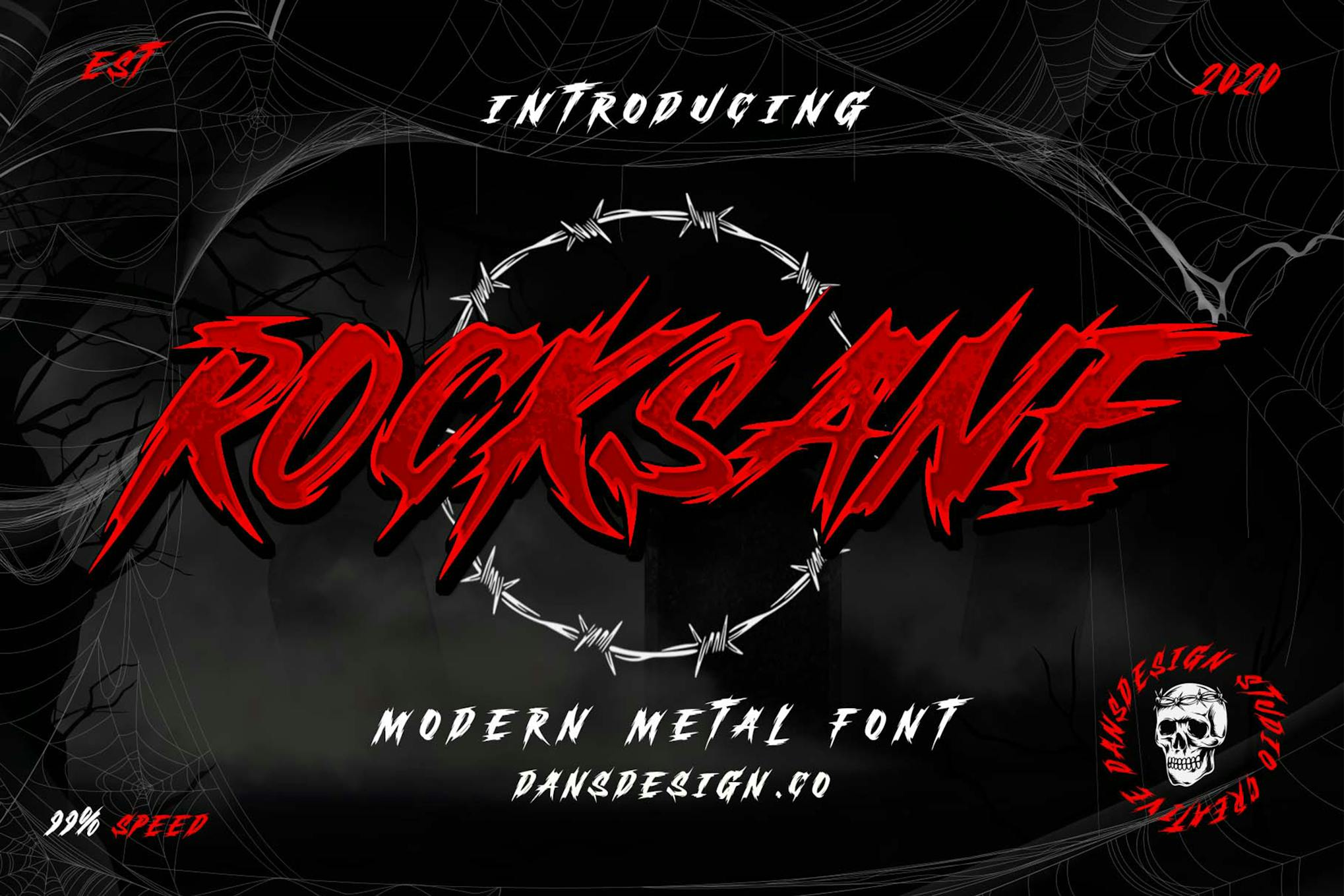 Rocksane - Death Metal Font