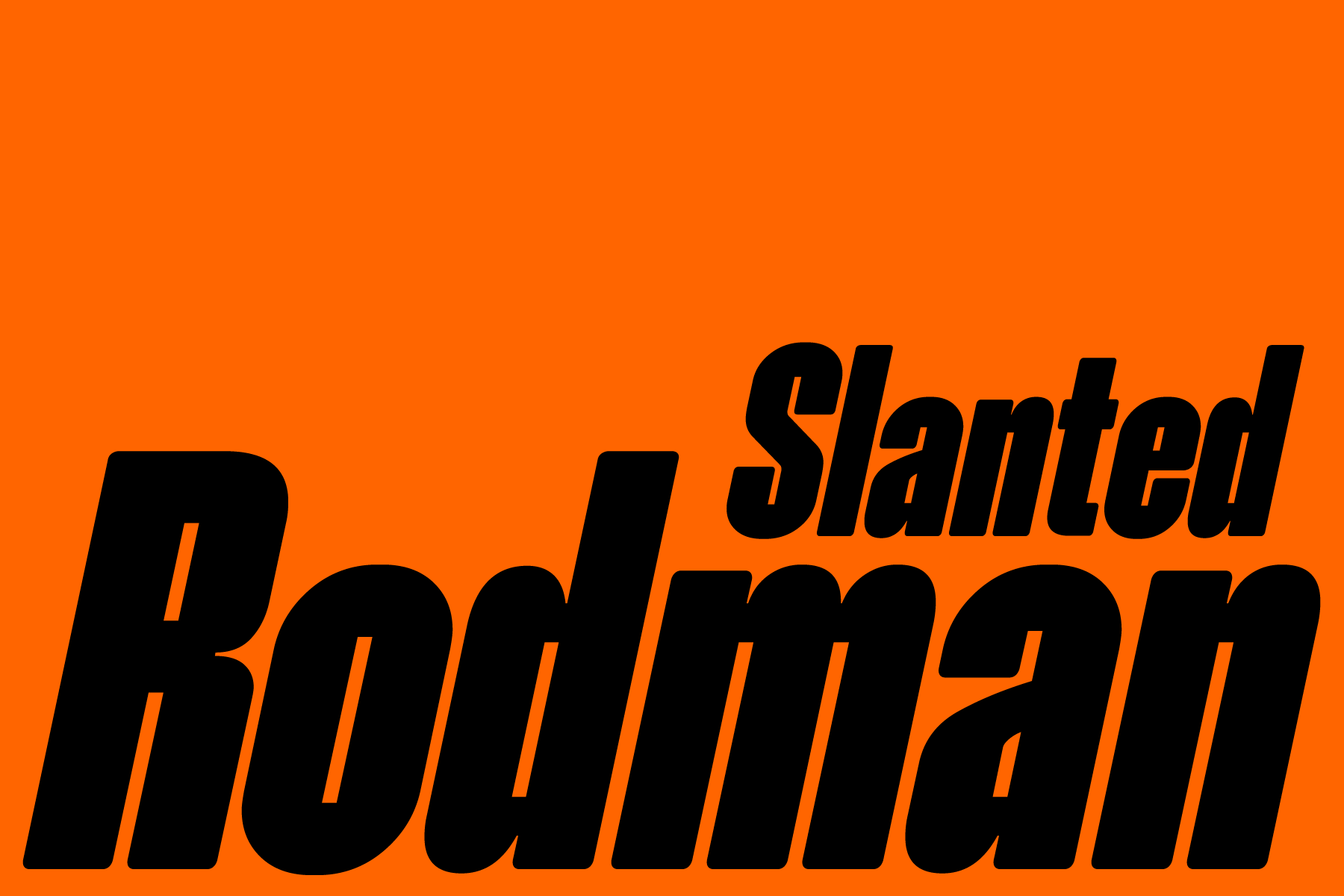 Rodman Slanted - Bold Slanted Font