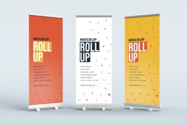 Roll Up Banner Mockup PSD