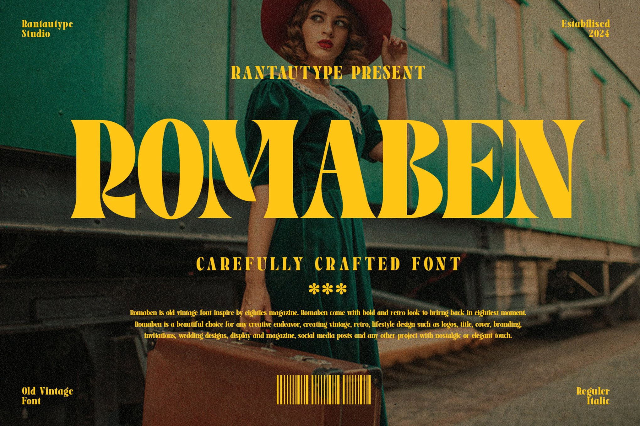 Romaben - Old Vintage Serif Font
