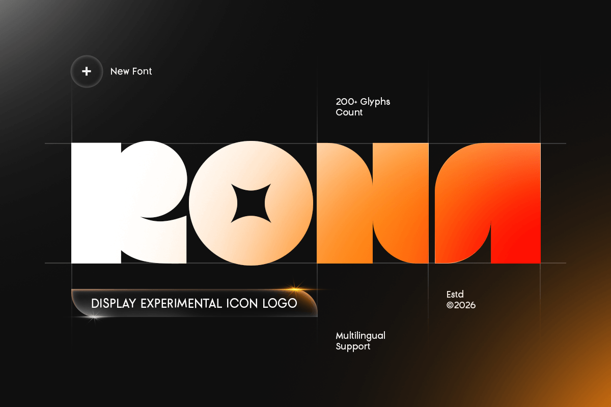 Rona - Experimental Icon Logo Font