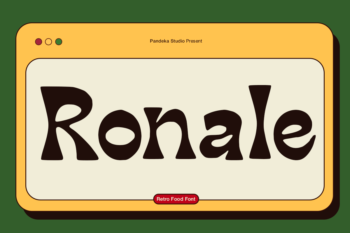Ronale - Retro Food Font