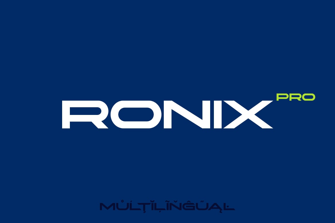 Ronix Pro - Futuristic Trustworthy Font