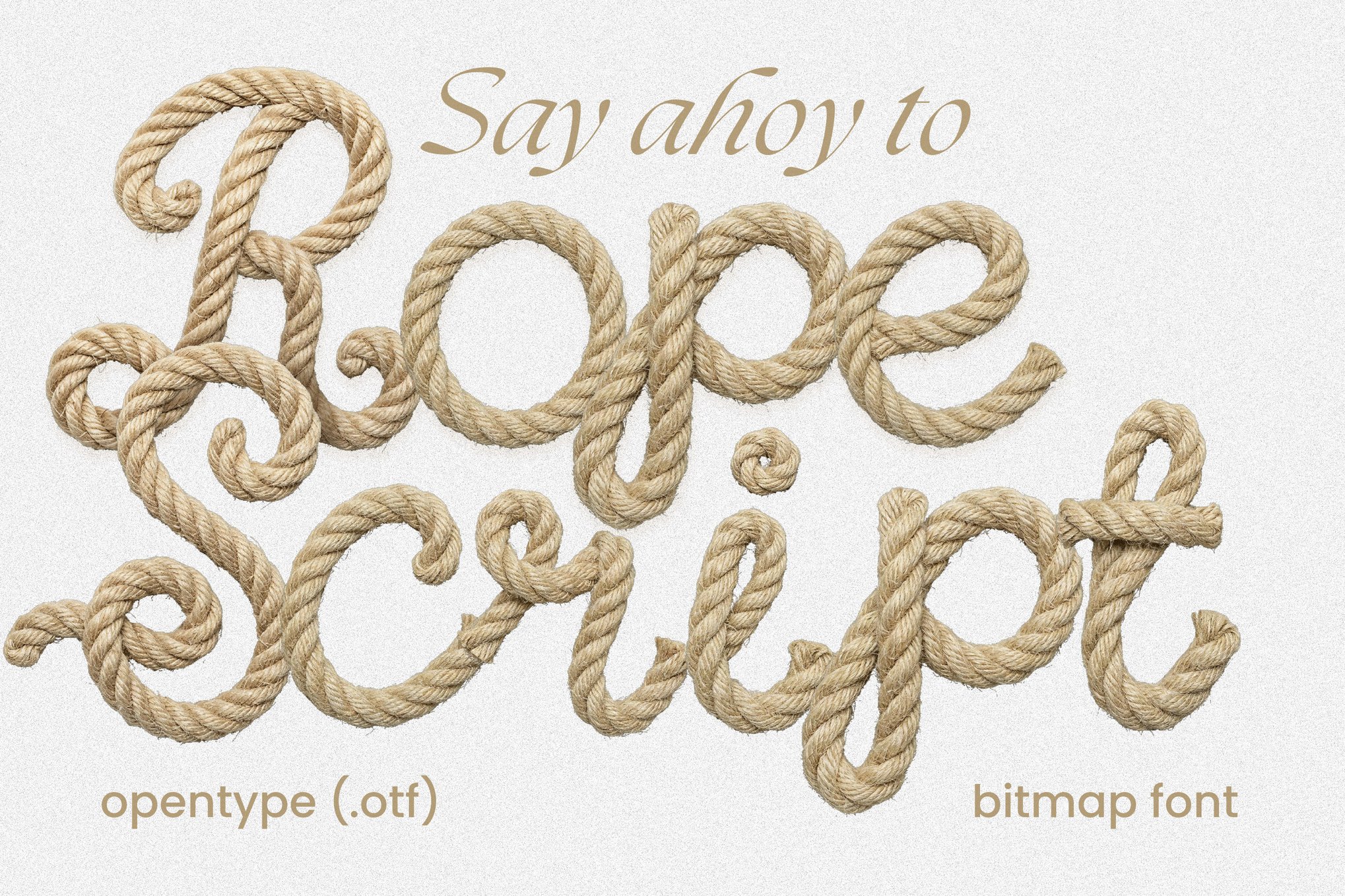 Rope Script - Nautical Rope Display Font