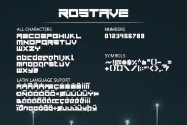 Second alternate image for Rostave Powerful Futuristic Font