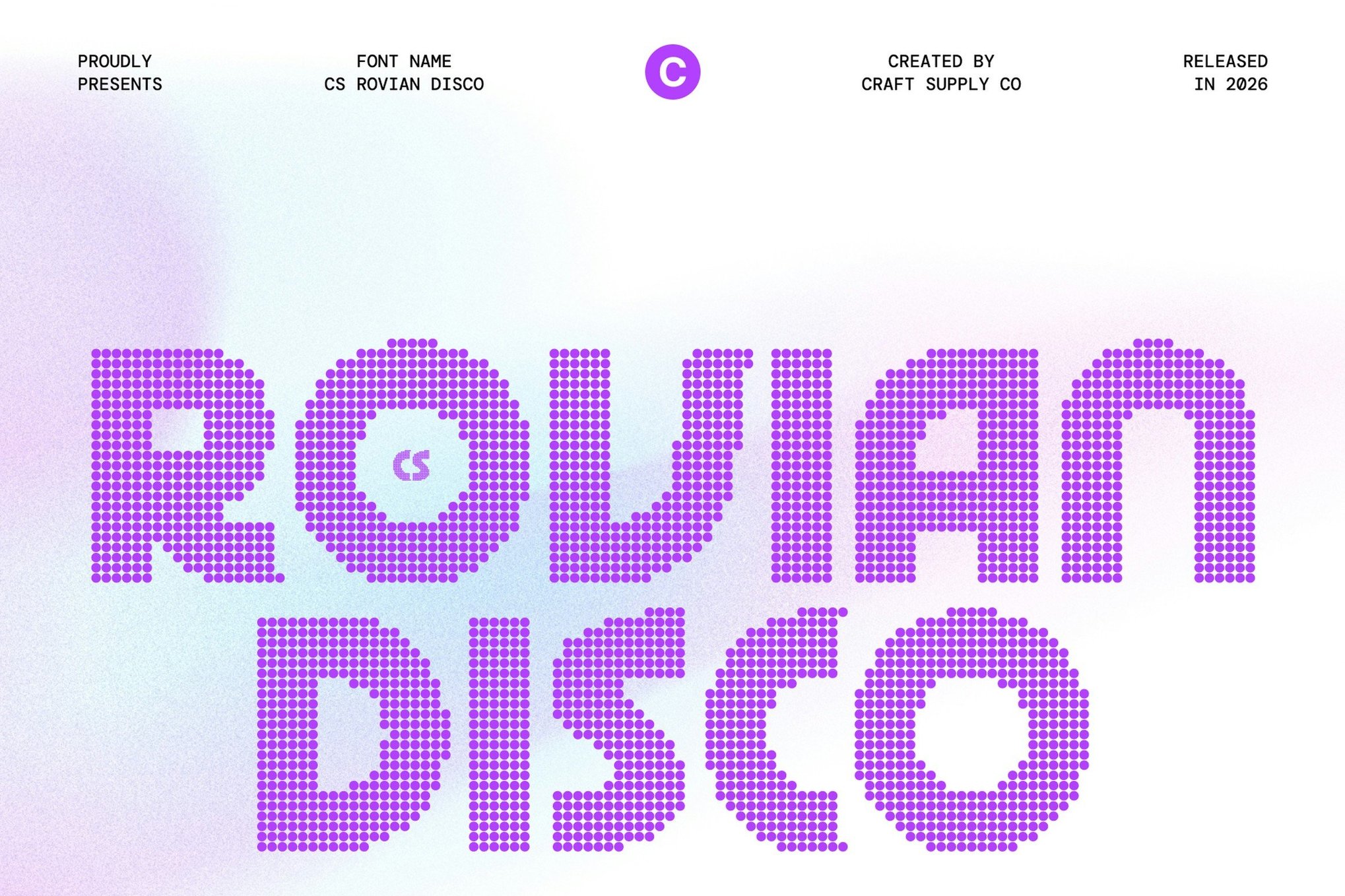 Rovian Disco - Retro Geometric Dot Font