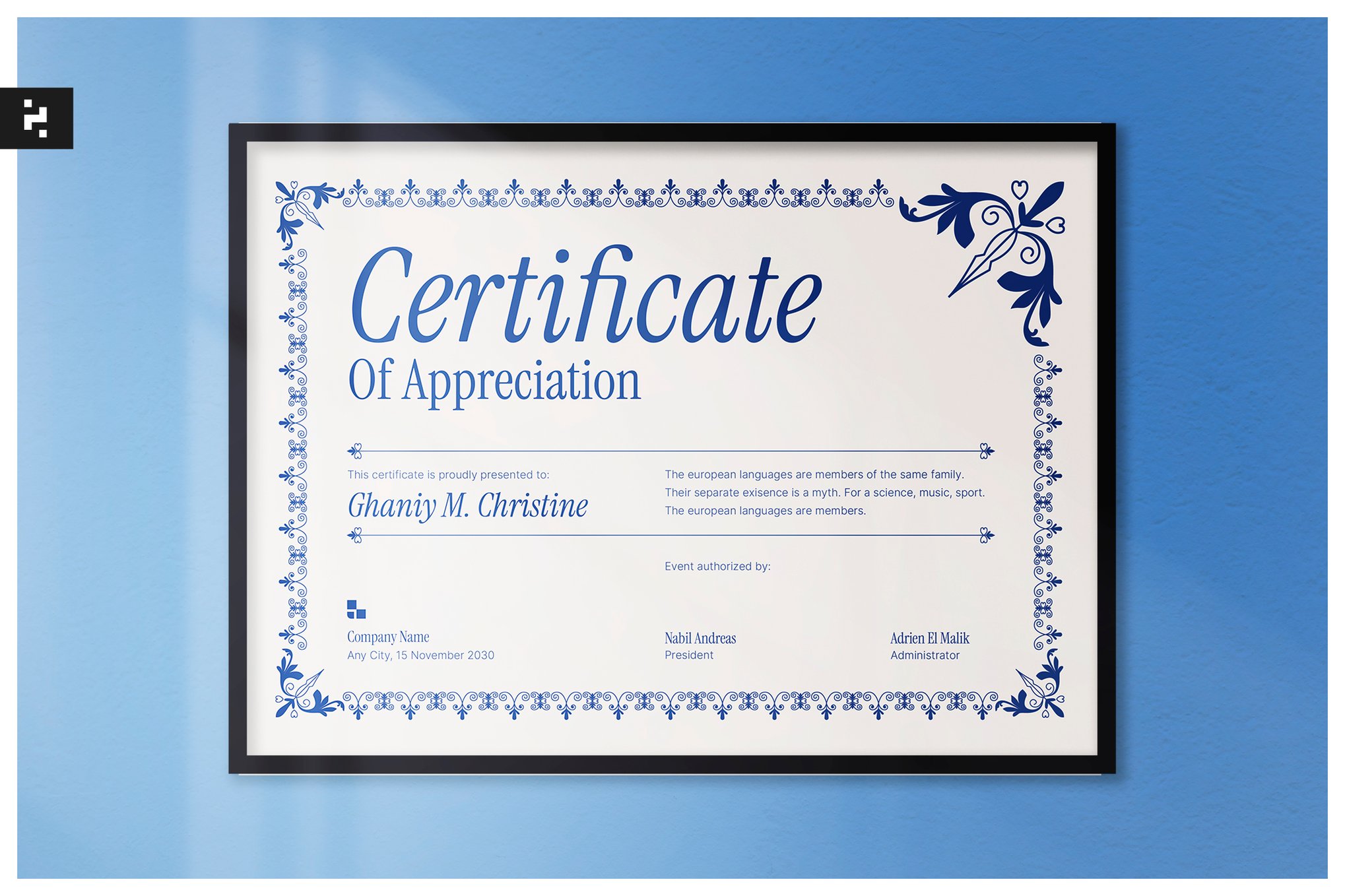 Royal Classic Certificate Template