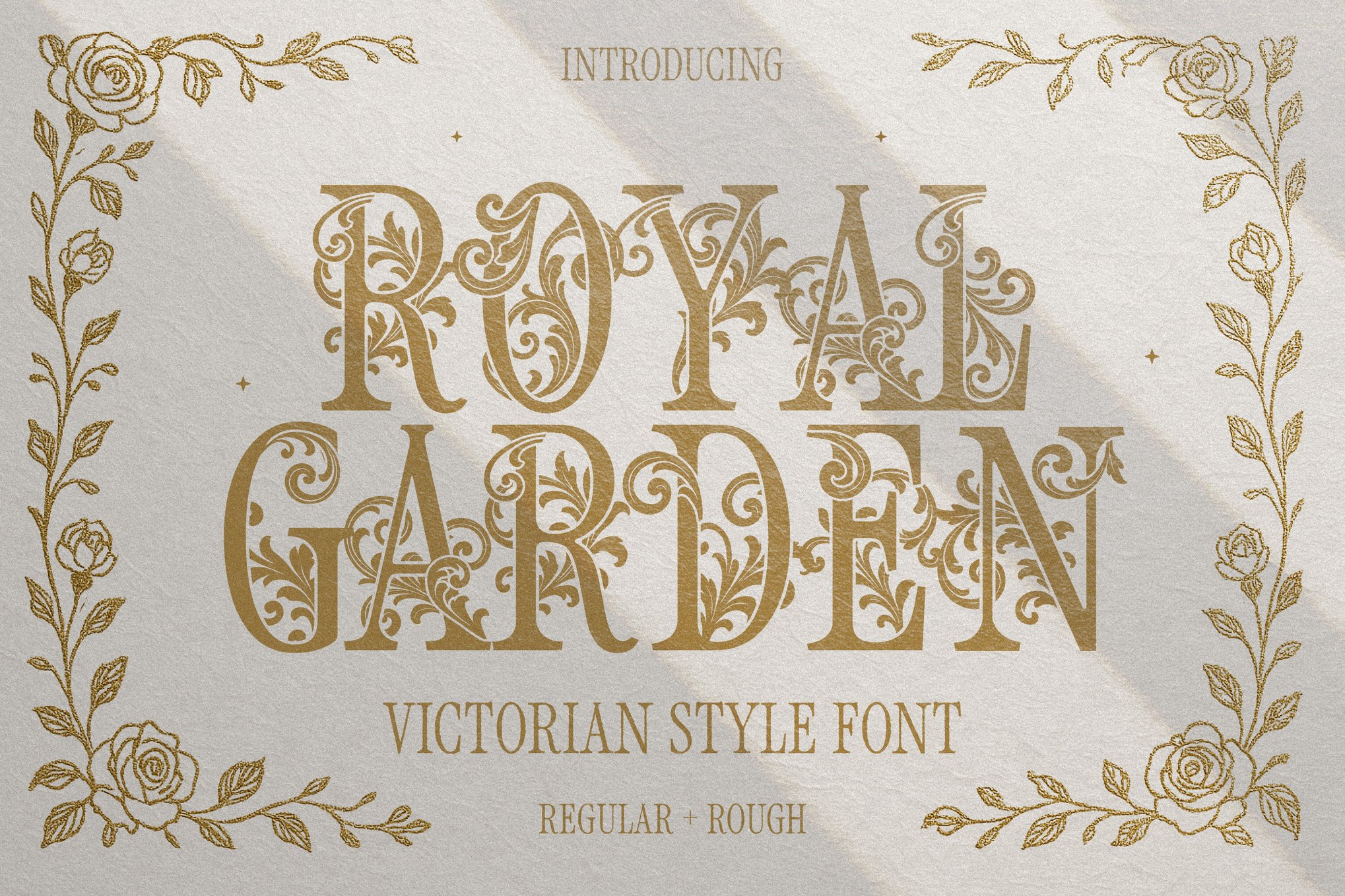 Royal Garden - Swirly Victorian Flower Font