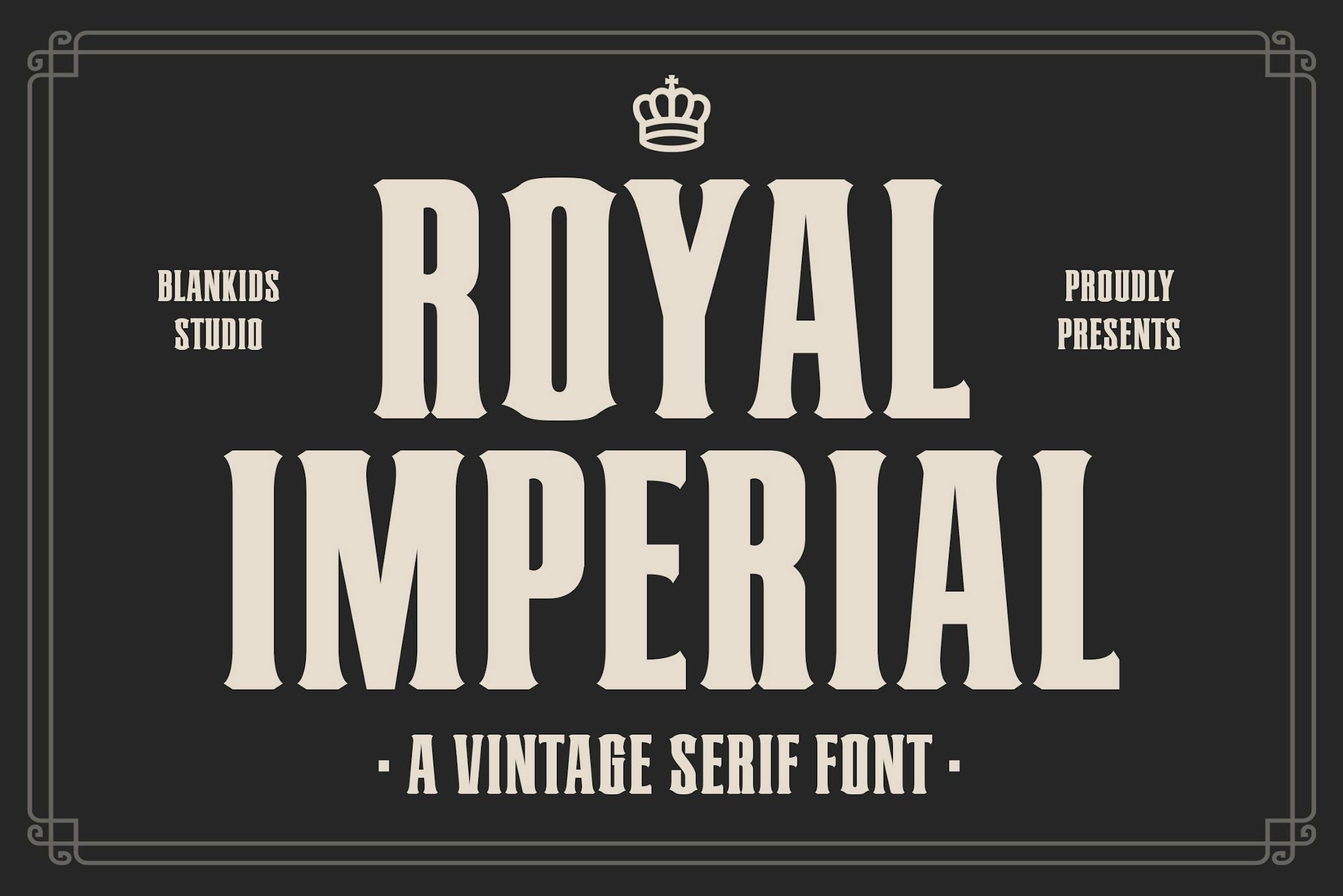 Royal Imperial - Vintage College Font