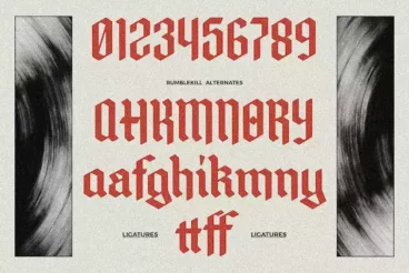 First alternate image for Rumblekill Font