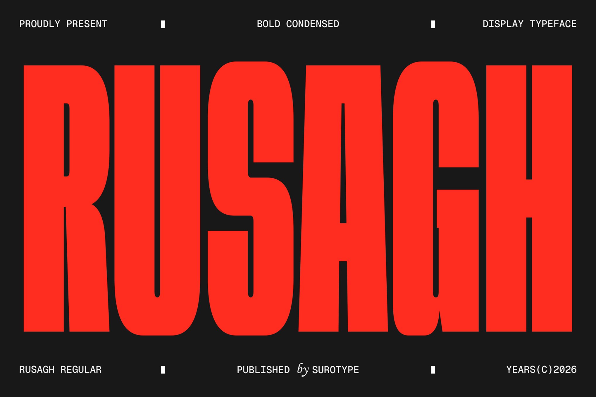 Rusagh - Narrow Russian Style Font