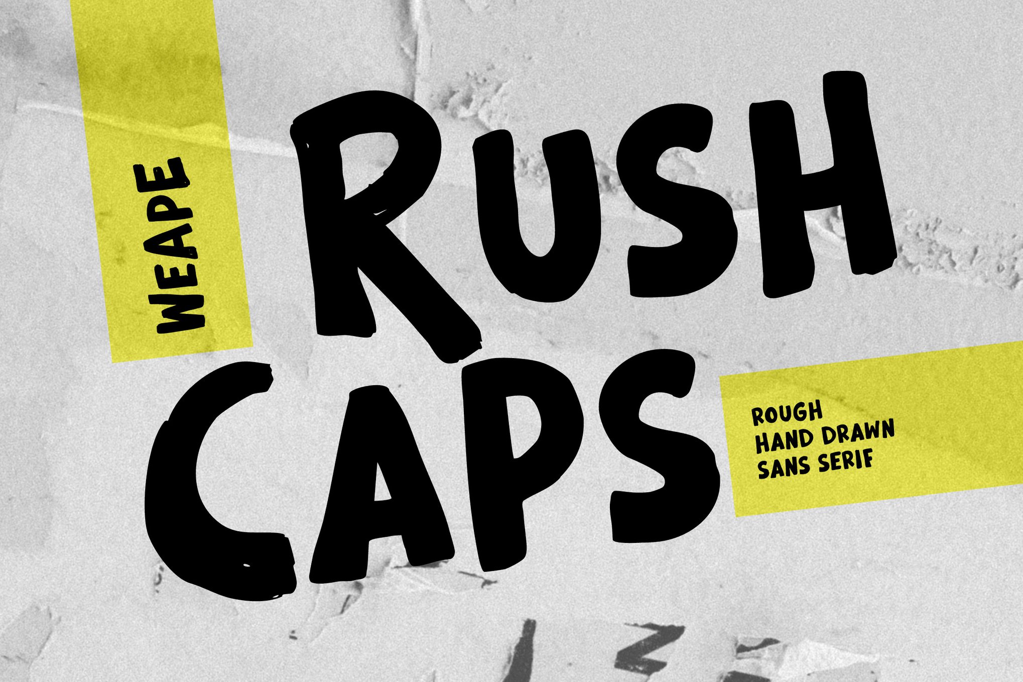 Rushcaps - Bold All Caps Marker Font