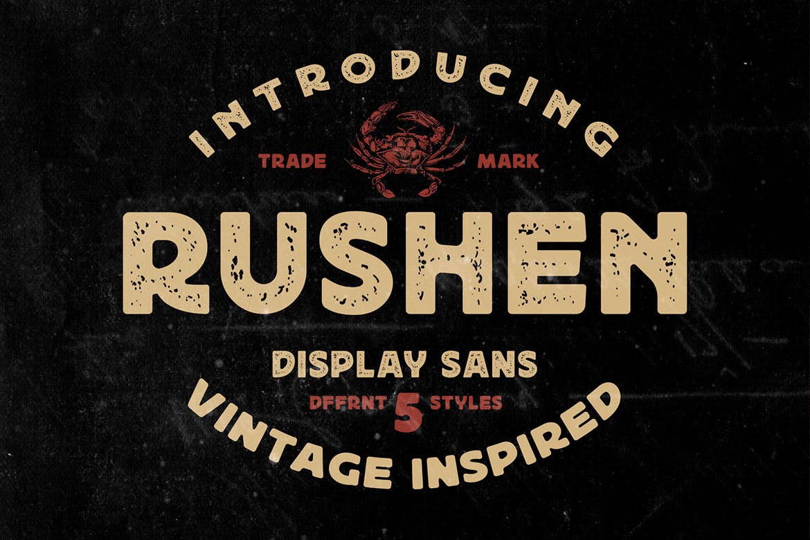 Rushen - Vintage Inspired 50s Style Font