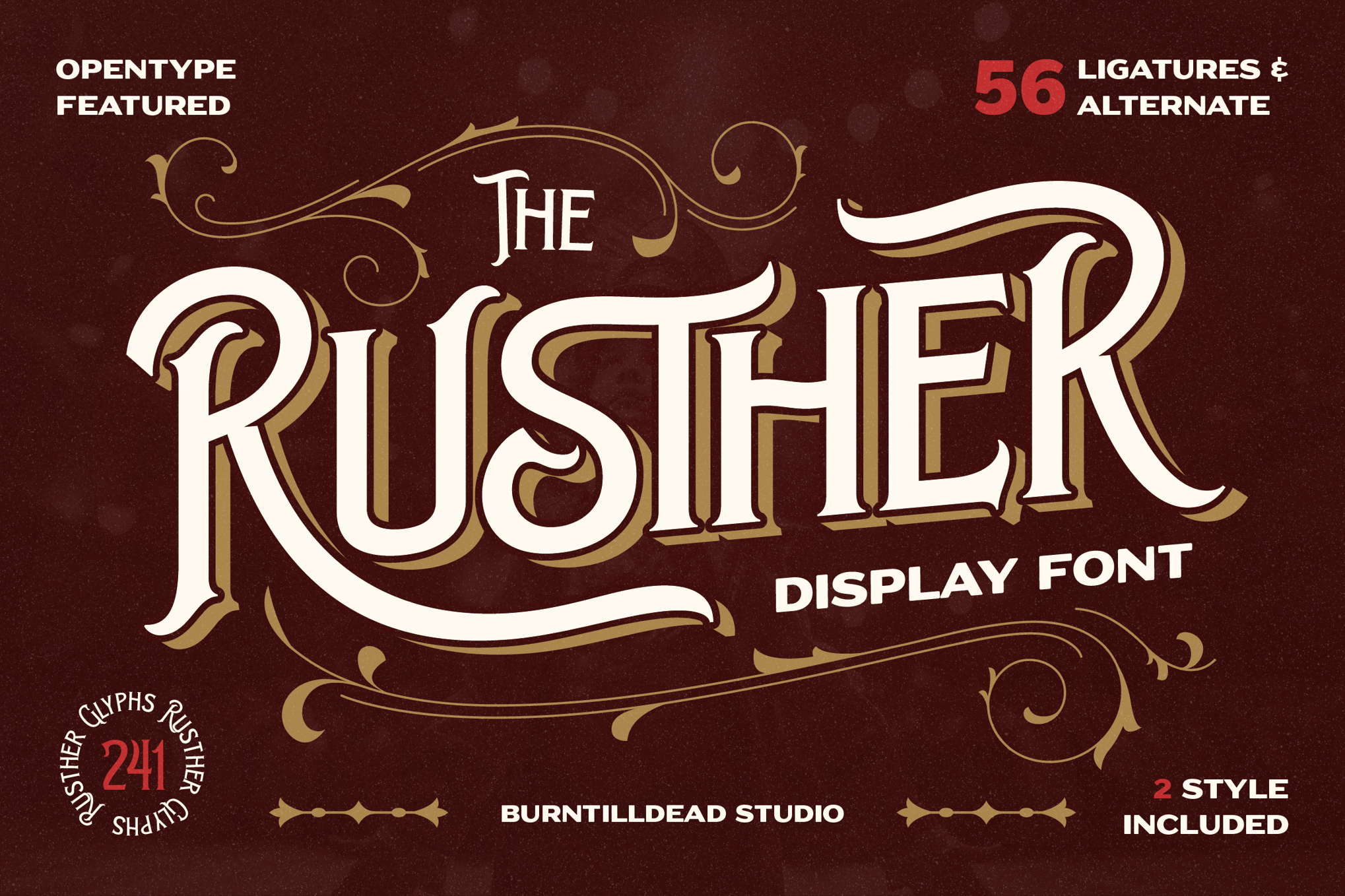 Rusther - Unique Victorian Font