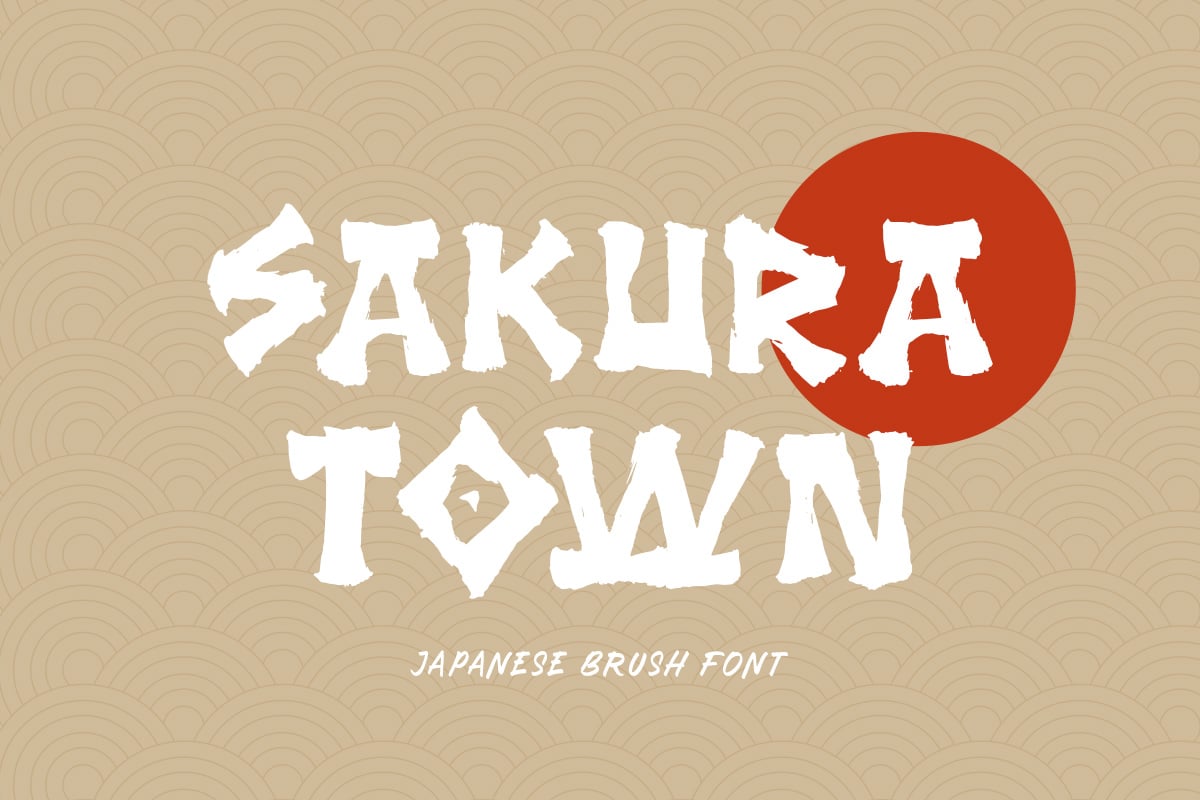 Sakura Town - Samurai Style Brush Font