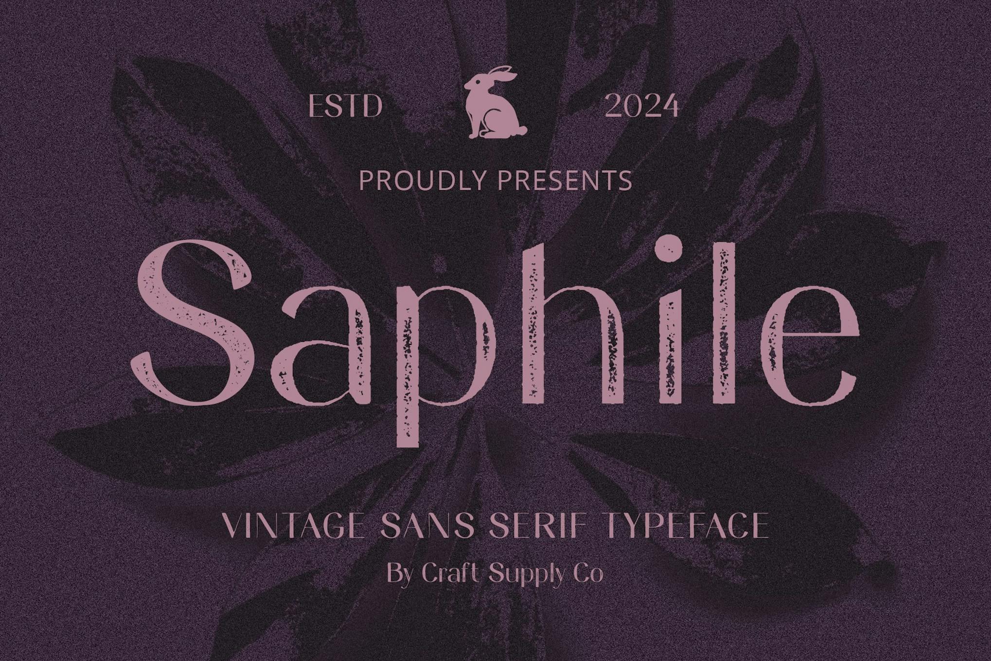 Saphile - Vintage Distressed Font