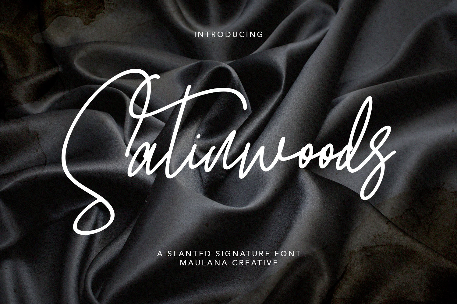 Satinwoods - Slanted Cursive Font