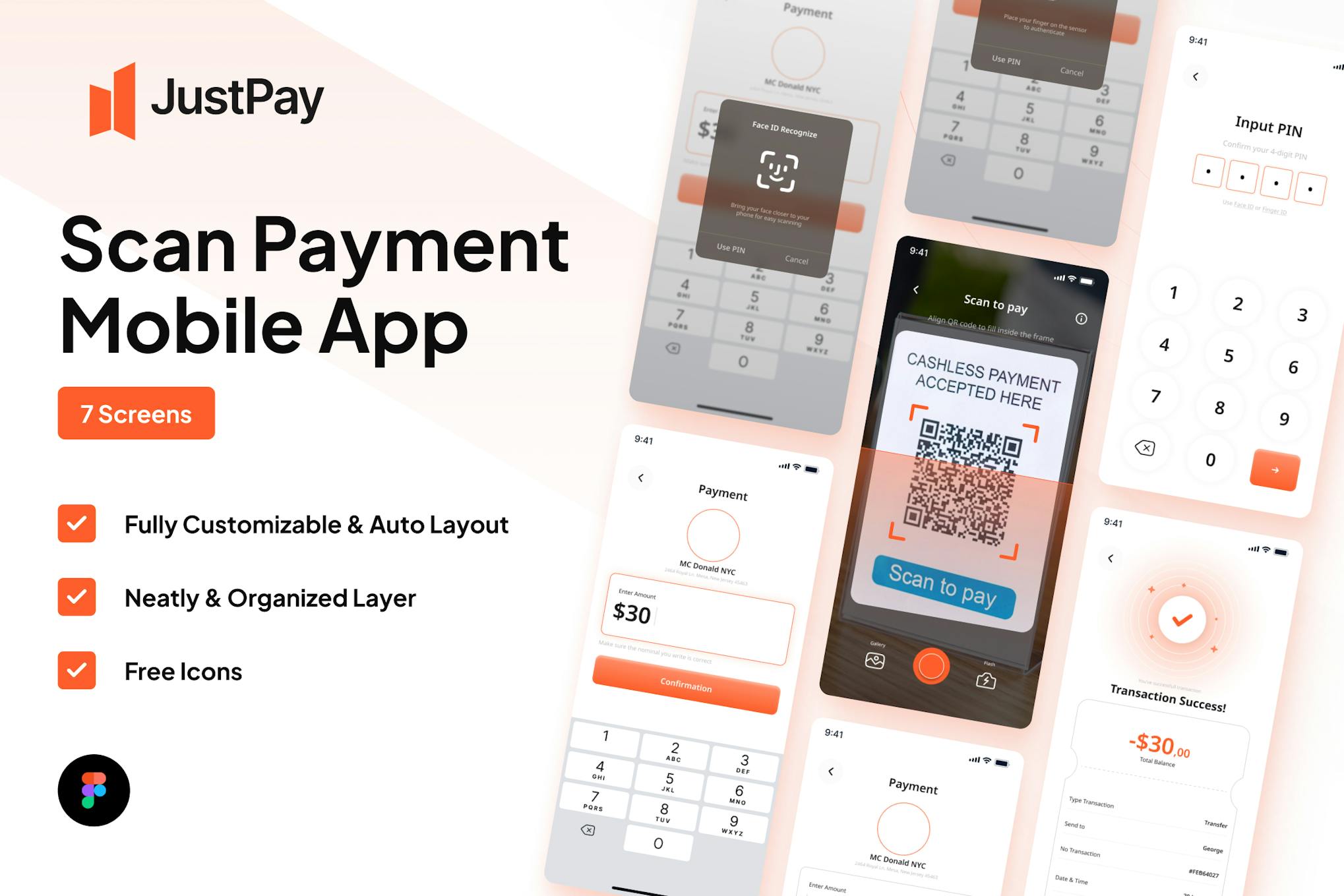 Scan Payment - Mobile App UI Template