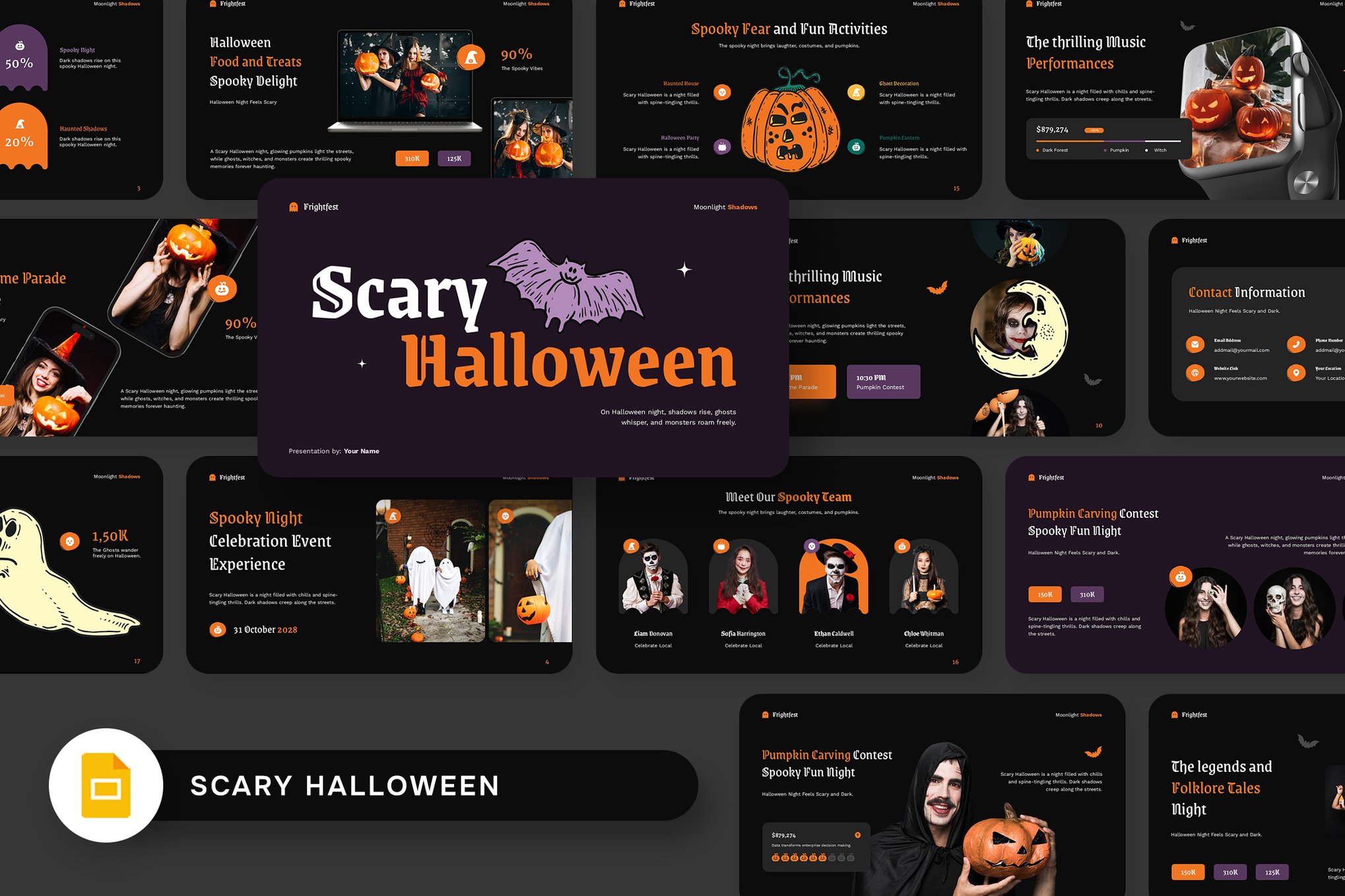 Scary Halloween Google Slides Template