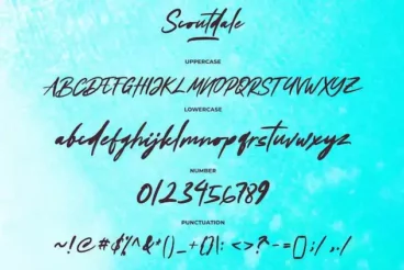 First alternate image for Scoutdale Handwritten Brush Font