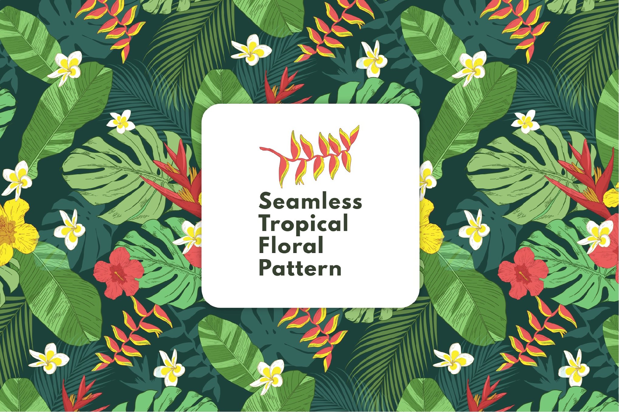 Seamless Tropical Floral Pattern