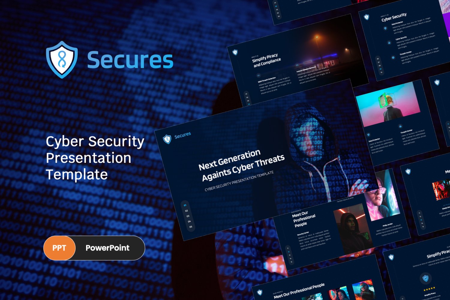 Secures - Cyber Security PowerPoint Template
