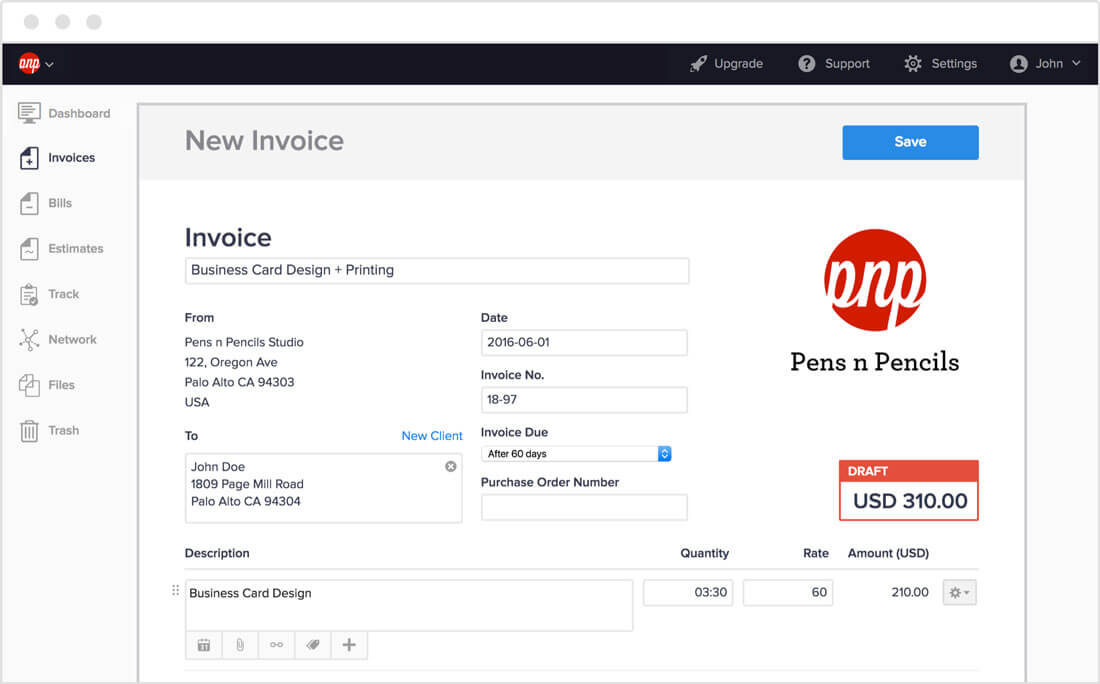 hiveage invoicing