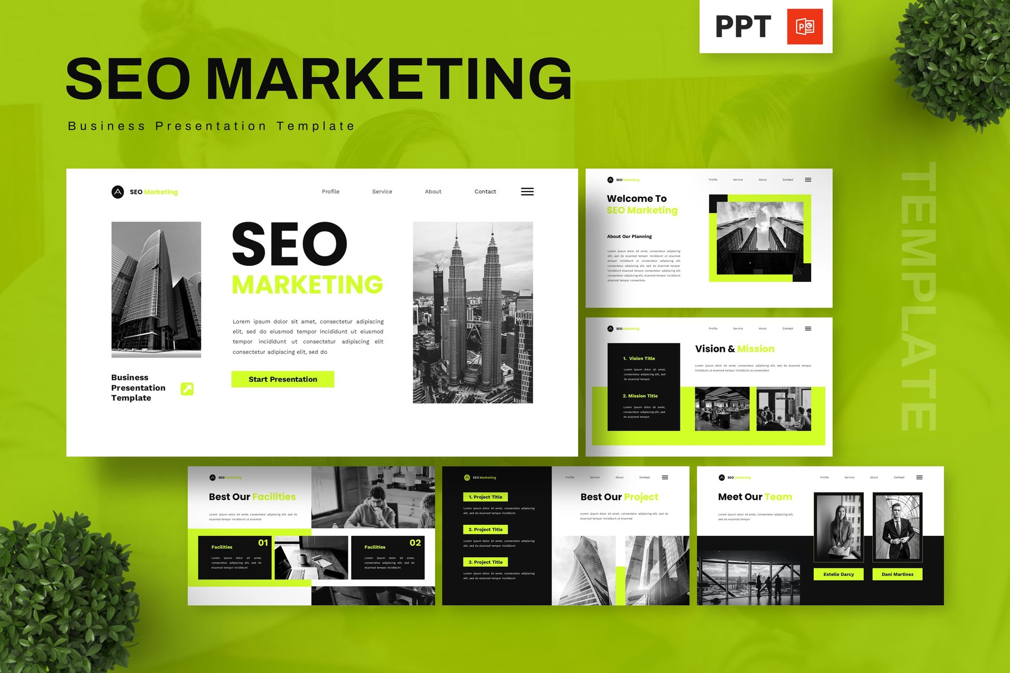 SEO Marketing PowerPoint Template