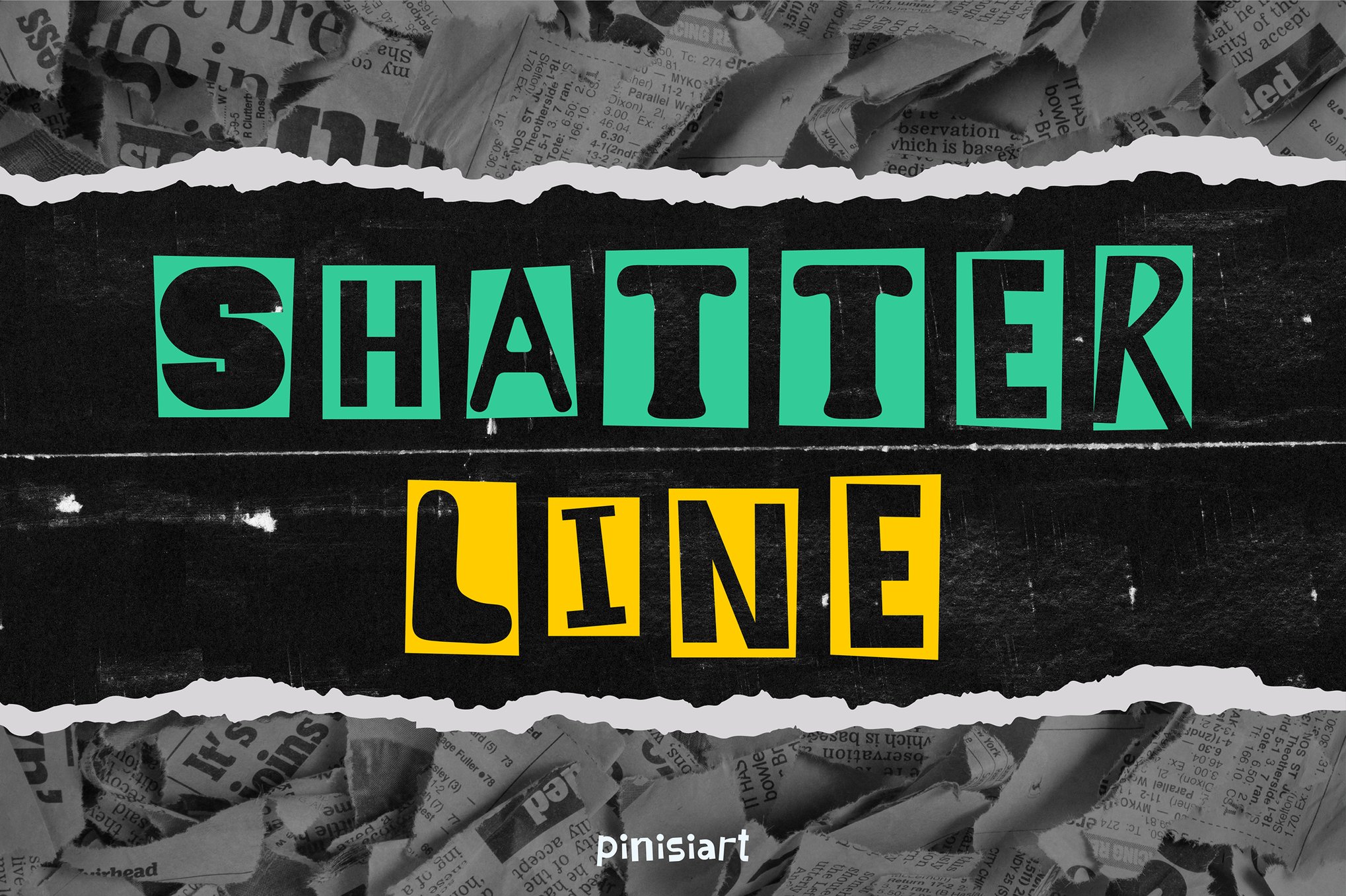 Shatter Line - Urban Cut Out Style Font
