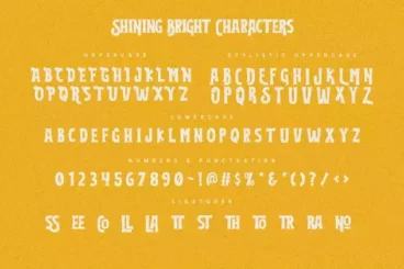 First alternate image for Shining Bright Spooky Movie Font
