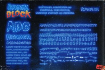 Second alternate image for Shock Block Font