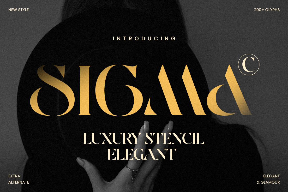 Sigma - Luxury Stencil Elegant Font